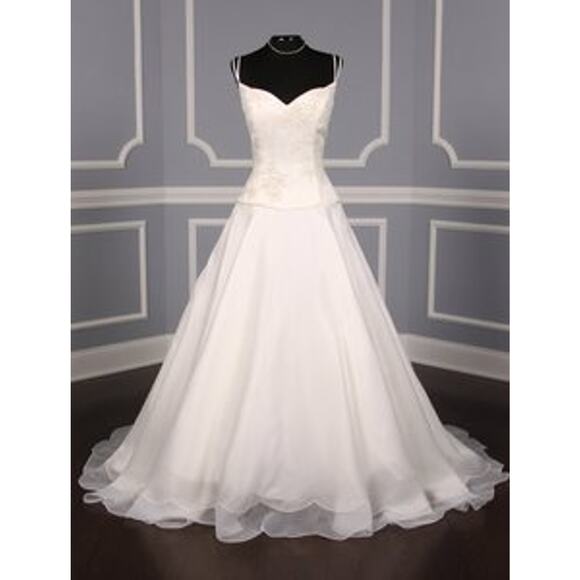 St. Pucchi Justine Z158 Diamond White Aline Sleeveless Wedding Dress Gown 12